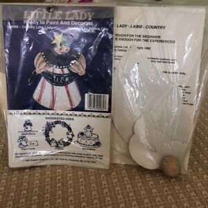 NWT Country Little Lady ready to paint and decorate arts and crafts doll
